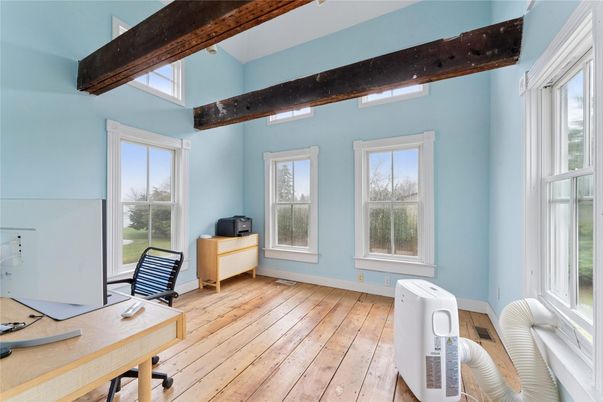 Home Office, Interior, Wooden Beams, Wood Texture Flooring