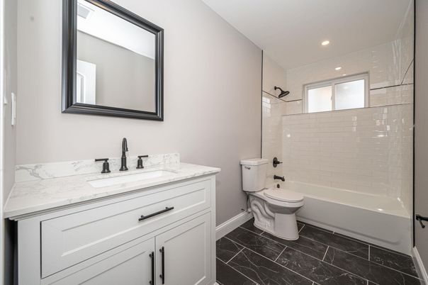 Bathroom, Interior, Marble, Recessed Lighting