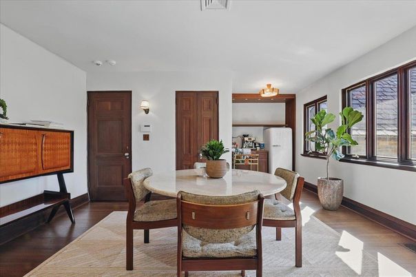 Dining room, Interior, Wood Texture Flooring