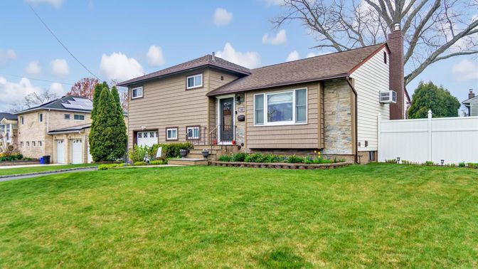 Attached, Backyard, Exterior, Facade, Solar Panels, Split Level