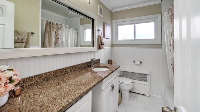 Bathroom, Dual Sink Vanities, Interior, Marble