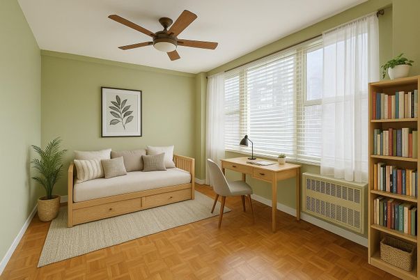 Home Office, Interior, Wood Texture Flooring