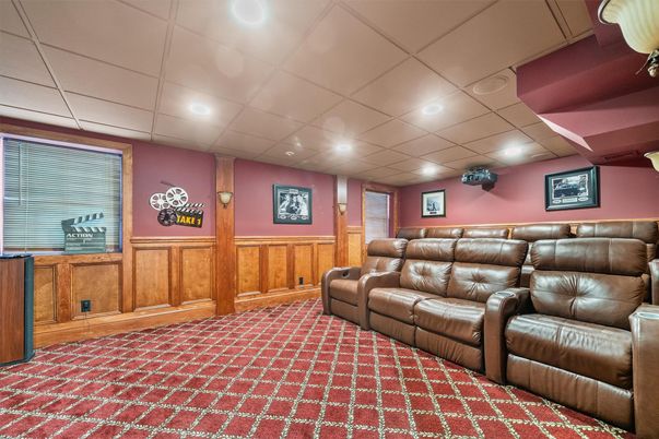 Home Theatre Room, Interior, Projection Screen, Recessed Lighting, Theatre Room