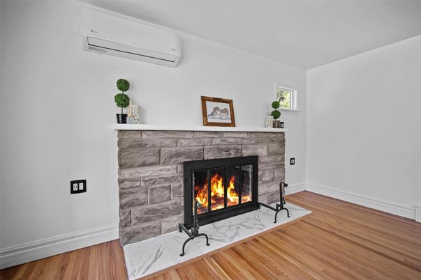 Fireplace, Interior, Wood Texture Flooring