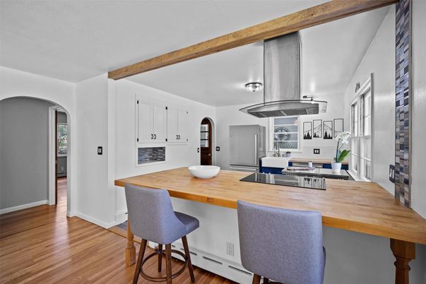 Interior, Kitchen, Wooden Beams, Wood Texture Flooring