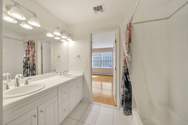 Bathroom, Dual Sink Vanities, Interior, Wood Texture Flooring