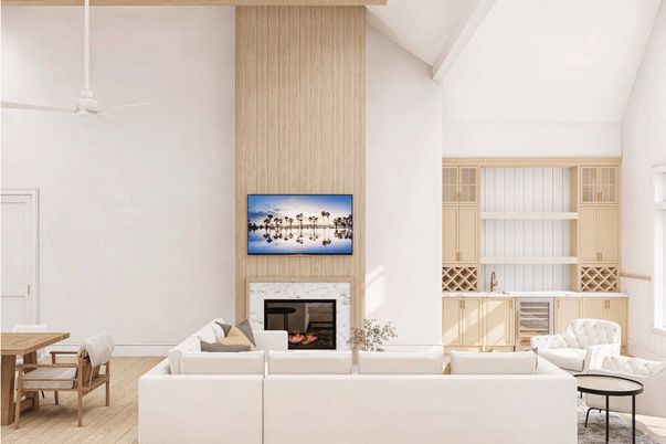 Fireplace, Interior, Living room, Wood Texture Flooring