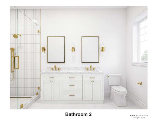 Bathroom, Dual Sink Vanities, Glass Shower, Interior, Marble