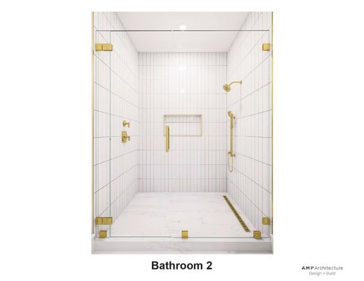 Bathroom, Glass Shower, Interior, Marble
