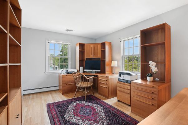 Home Office, Interior, Wood Texture Flooring