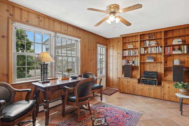 Home Office, Interior, Wooden Walls