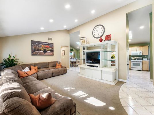 Dining room, Interior, Kitchen, Living room, Recessed Lighting