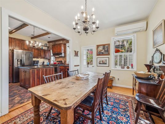 Chandelier, Dining room, Interior, Kitchen, Wood Texture Flooring