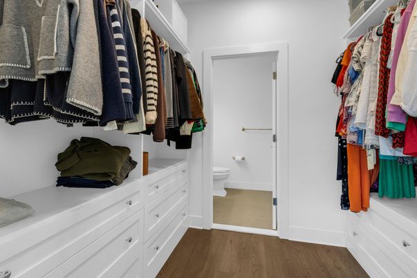 Bathroom, Interior, Walk-in Closets, Wood Texture Flooring