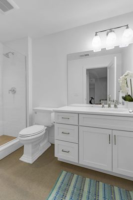 Bathroom, Dual Sink Vanities, Glass Shower, Interior