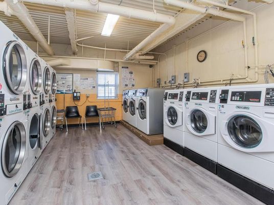 Interior, Washer, Wood Texture Flooring