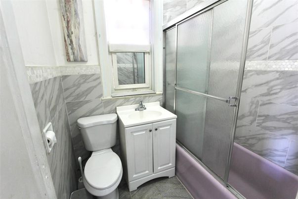 Bathroom, Glass Shower, Interior, Marble Walls