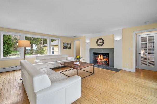Fireplace, Interior, Living room, Wood Texture Flooring