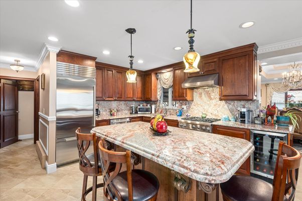 Interior, Kitchen, Pendant Lights, Recessed Lighting, Stainless Steel Appliances