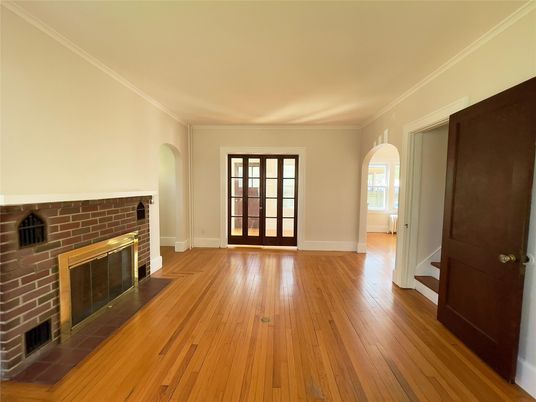 Empty room, Fireplace, Interior, Wood Texture Flooring