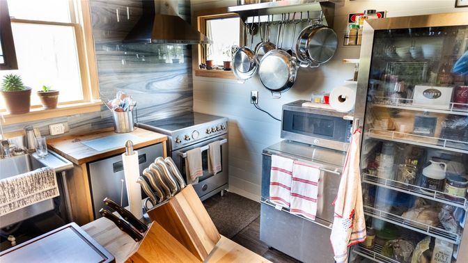Interior, Kitchen, Wood Texture Flooring
