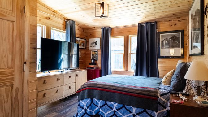 Bedroom, Interior, Wooden Ceilings, Wood Texture Flooring, Wooden Walls