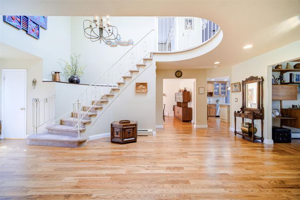 Chandelier, Interior, Kitchen, Recessed Lighting, Wood Texture Flooring