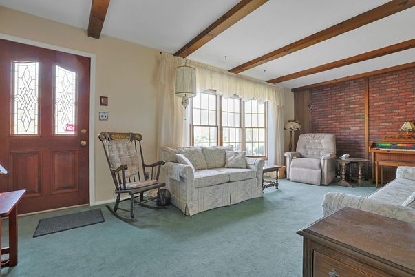 Interior, Stone Walls, Wooden Beams