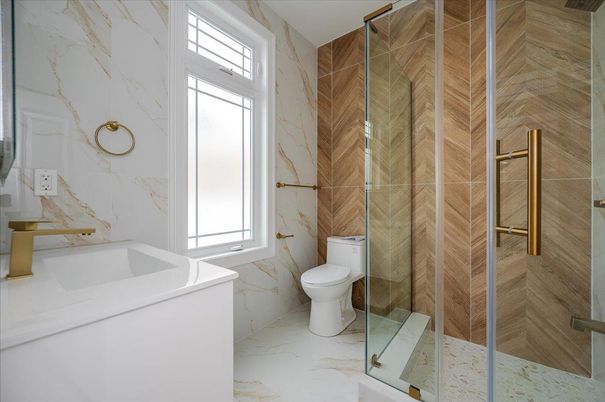 Bathroom, Glass Shower, Interior, Marble, Marble Walls