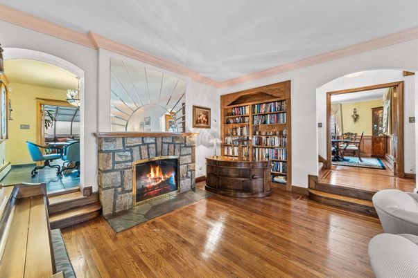 Fireplace, Interior, Wood Texture Flooring