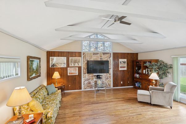 Interior, Living room, Wood Texture Flooring, Wooden Walls