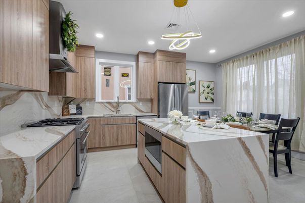 Interior, Kitchen, Pendant Lights, Recessed Lighting, Stainless Steel Appliances