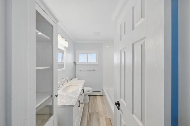 Bathroom, Interior, Wood Texture Flooring