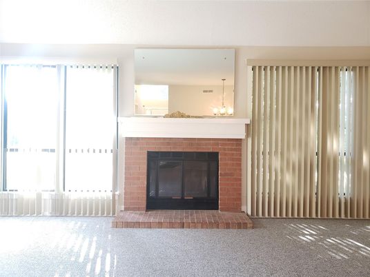 Empty room, Fireplace, Interior