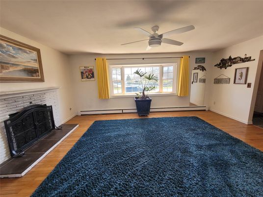 Empty room, Fireplace, Interior, Wood Texture Flooring
