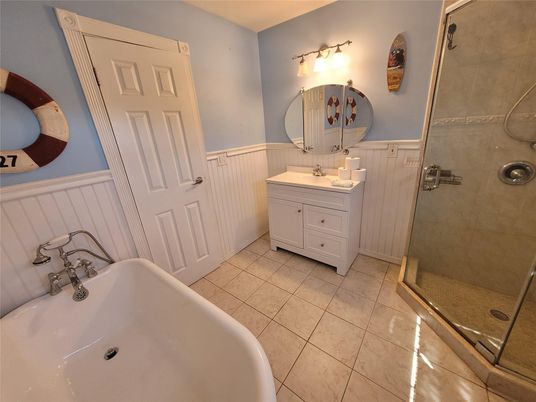 Bathroom, Dual Sink Vanities, Glass Shower, Interior