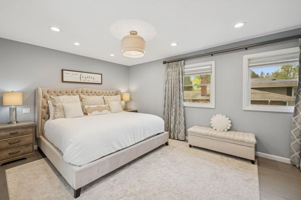 Bedroom, Interior, Recessed Lighting