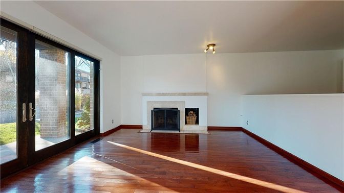 Empty room, Fireplace, Interior, Wood Texture Flooring