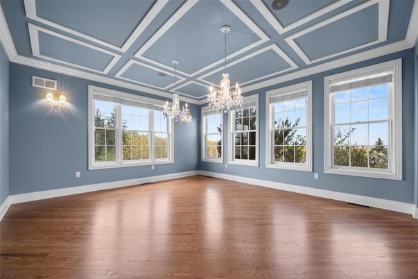 Chandelier, Empty room, Interior, Wood Texture Flooring