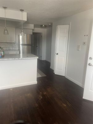Interior, Kitchen, Pendant Lights, Wood Texture Flooring