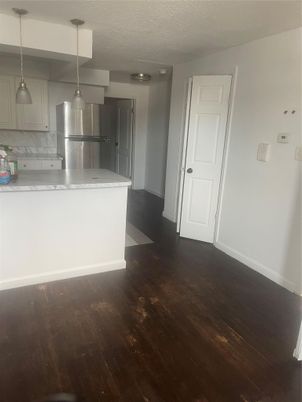 Interior, Kitchen, Pendant Lights, Stainless Steel Appliances, Wood Texture Flooring