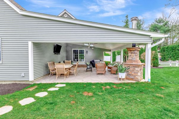 Backyard, Exterior, Fireplace