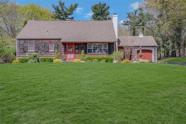 Attached, Backyard, Exterior, Facade, Brick Facade, Cape Cod