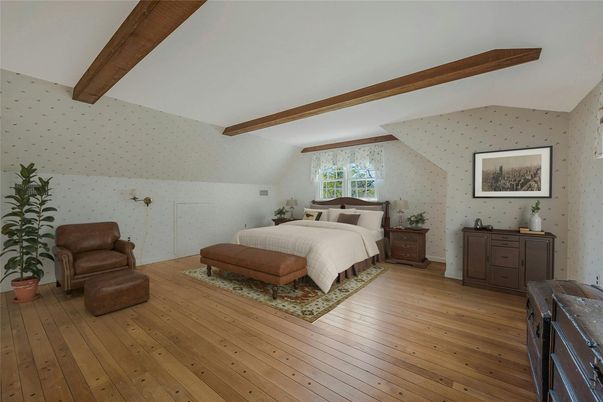 Bedroom, Interior, Wooden Beams, Wood Texture Flooring