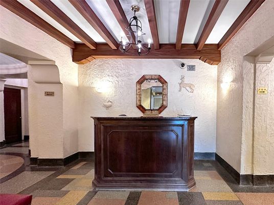 Chandelier, Interior, Wooden Beams
