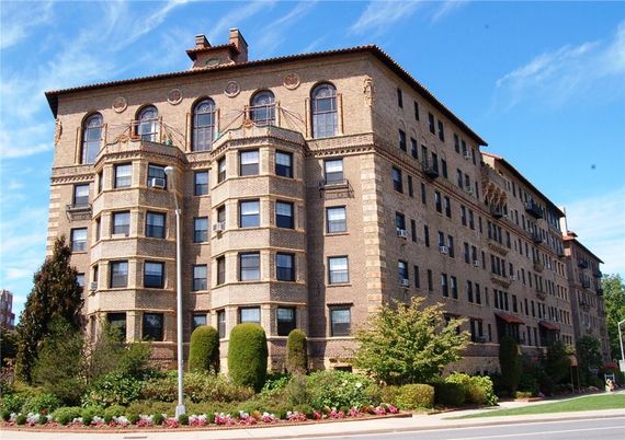 Exterior, Facade, Brick Facade, Condo Building