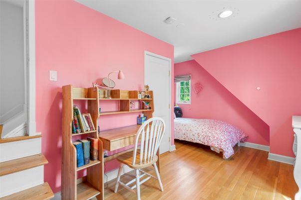 Bedroom, Home Office, Interior, Recessed Lighting, Wood Texture Flooring