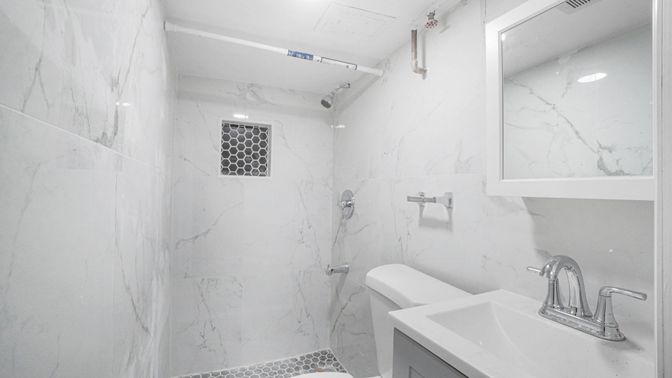 Bathroom, Interior, Marble Walls