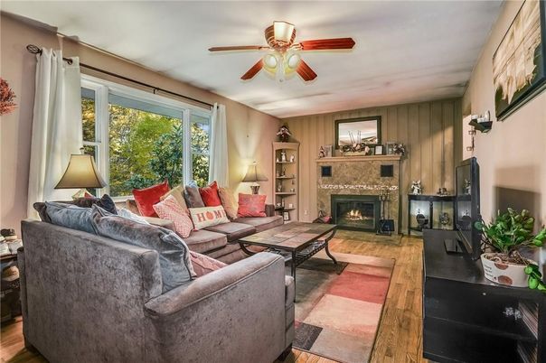 Fireplace, Interior, Living room, Wood Texture Flooring