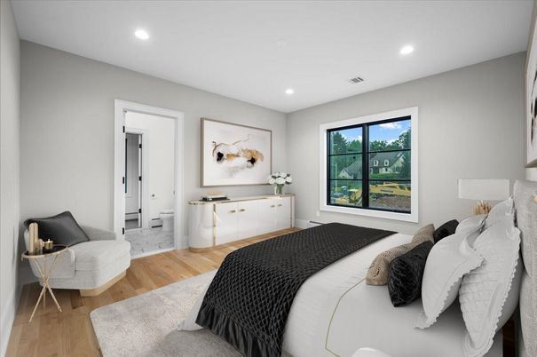 Bathroom, Bedroom, Interior, Recessed Lighting, Wood Texture Flooring